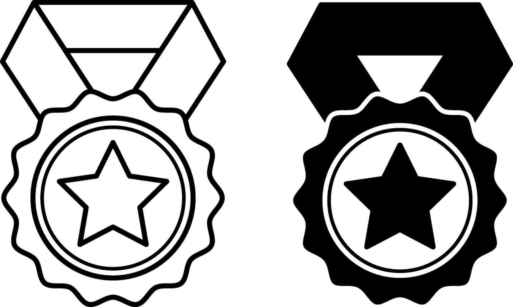 Award Icons. Black and White Icons. Best Brand, Best Reputation. Business and Shopping Concepts vector