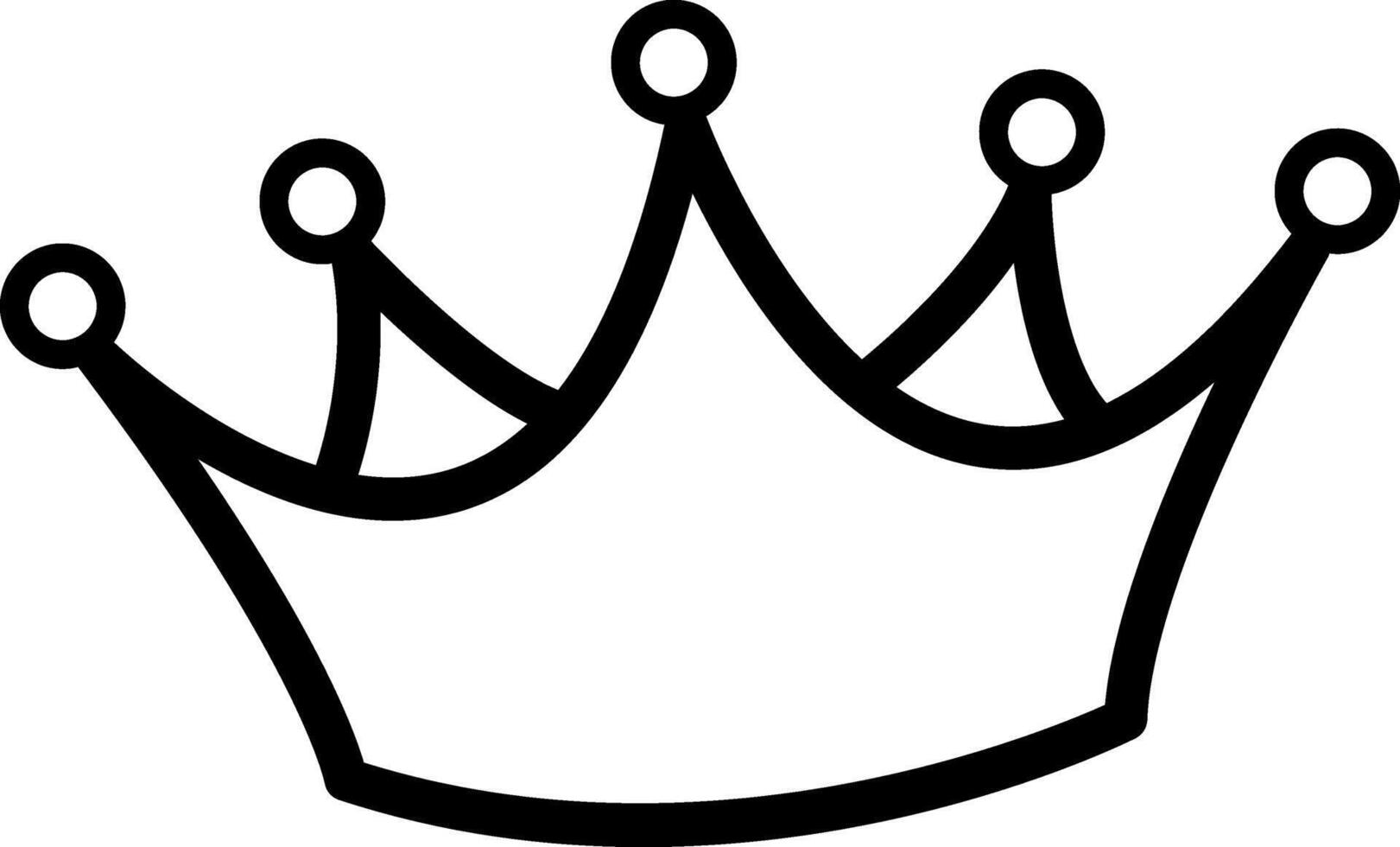Cartoon Crown for Coloring Page. Illustration of Royal Accessory. Symbol of Power vector