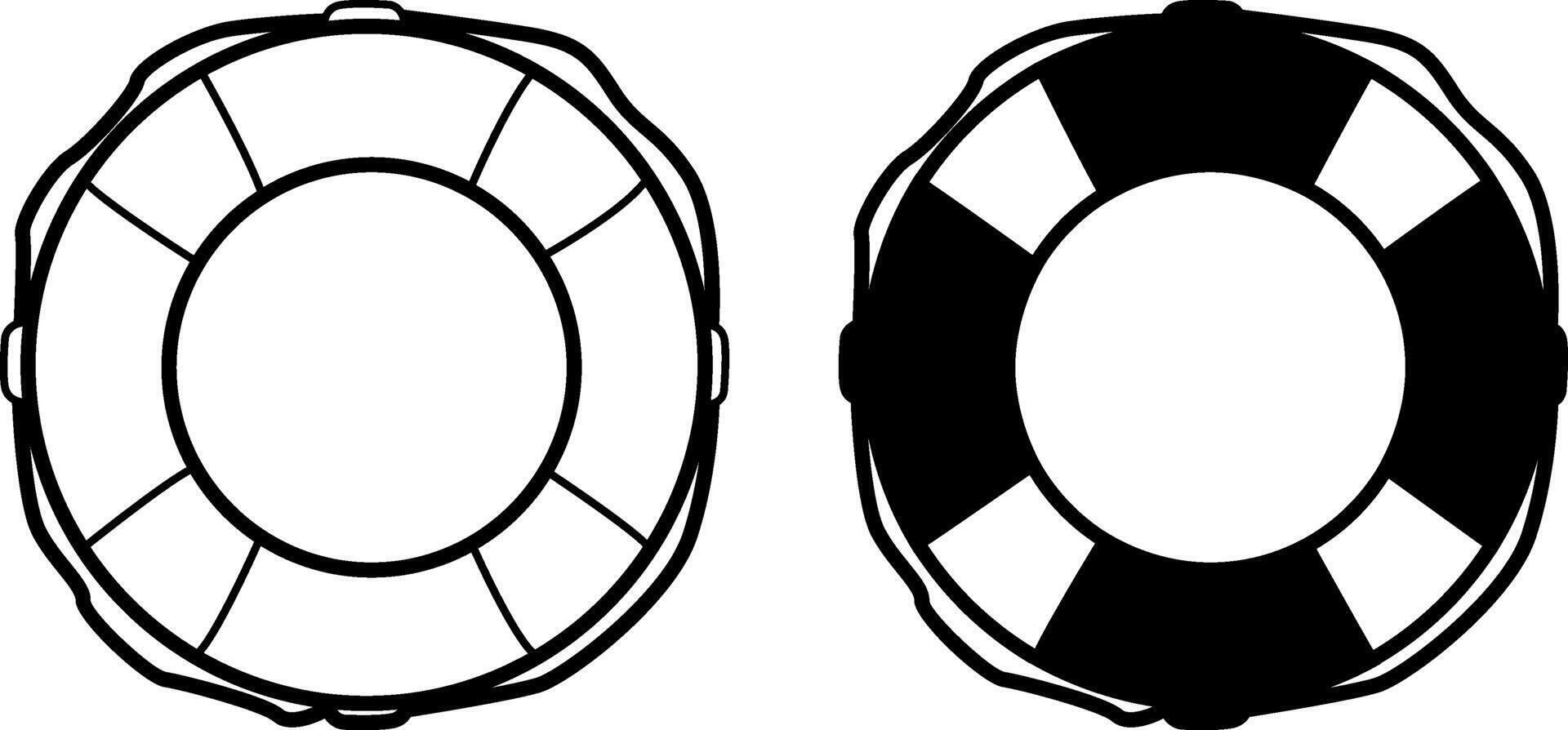 Lifebuoy icons. Maritime Water Safety. Illustration. Leisure and Tourism vector