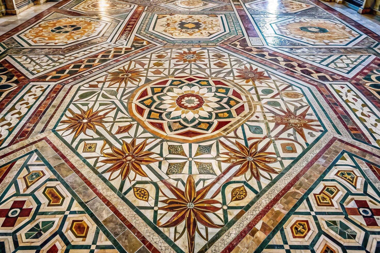 craftsmanship, decorative, traditional, geometric, cultural,marble, intricate, detailed, pattern, beauty, ancient, Salerno Marble mosaic on the floor in Cathedral of San Matteo Macro photo