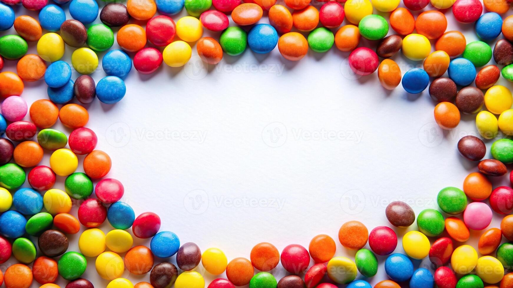 sugary, candy store, white background, confectionery, sweets, vibrant, sugary goodness, candy assortment, delicious, colorful, vibrant colors, Colored candy spread out on a white background photo