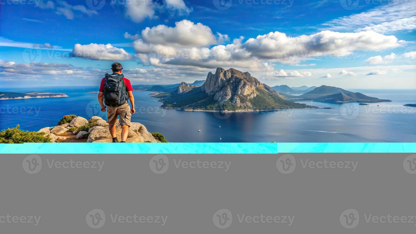 outdoors, Mediterranean Sea, exploration, adventure,trekking, hiking, landscape, rocky terrain, summit, Sardinia, Trekking in Sardinia to the summit of Tavolara Island photo