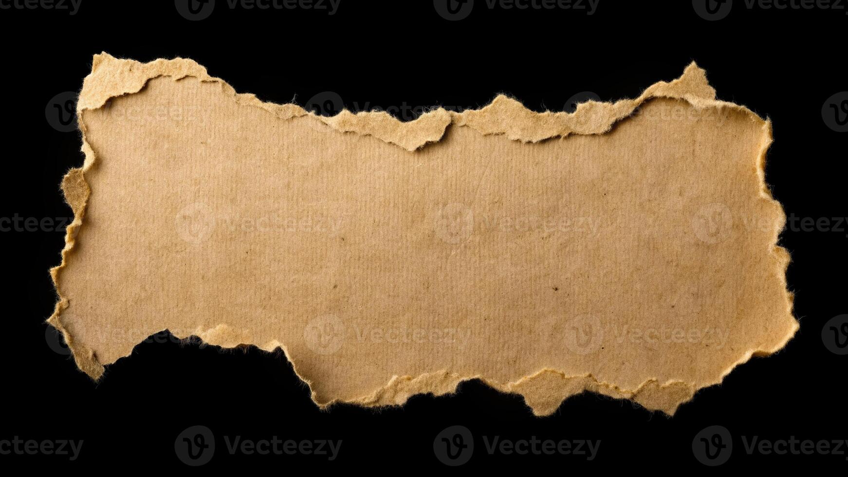 isolated, worn, distressed, black background, ripped,vintage, edge, retro, torn, damaged, frame, paper, blank, antique, aged, Vintage torn paper isolated on a black background silhouette photo