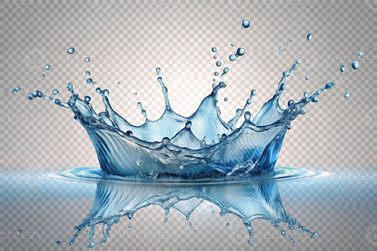 clear, isolated, spray, dynamic, nature, liquid,water, blue, motion, ripple, H2O, transparency, vibrant, Abstract water splash isolated on transparent background with depth of field effect photo