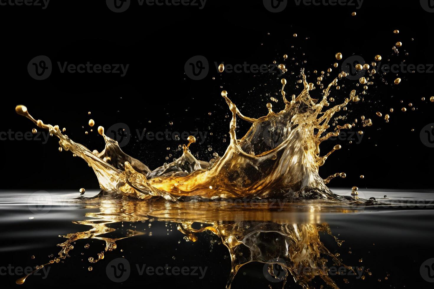 abstract water splash in gold and black colors wallpaper 50391481 Stock ...