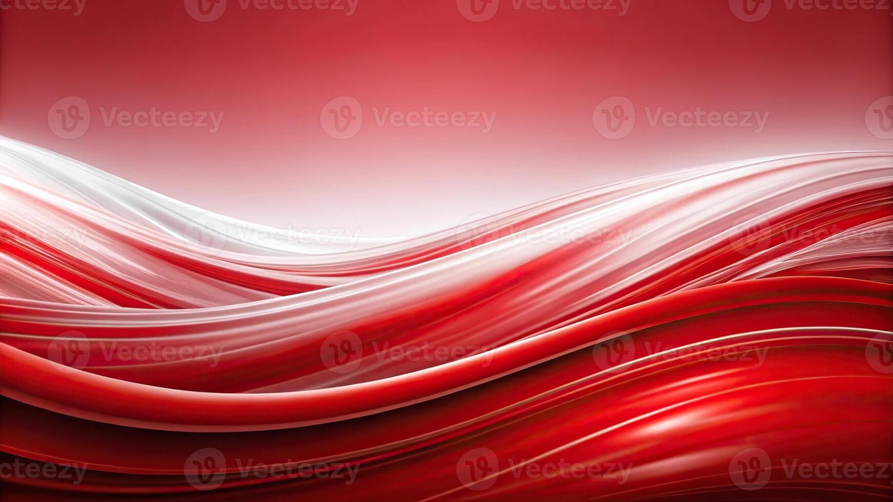 Abstract red and white background with wavy design photo