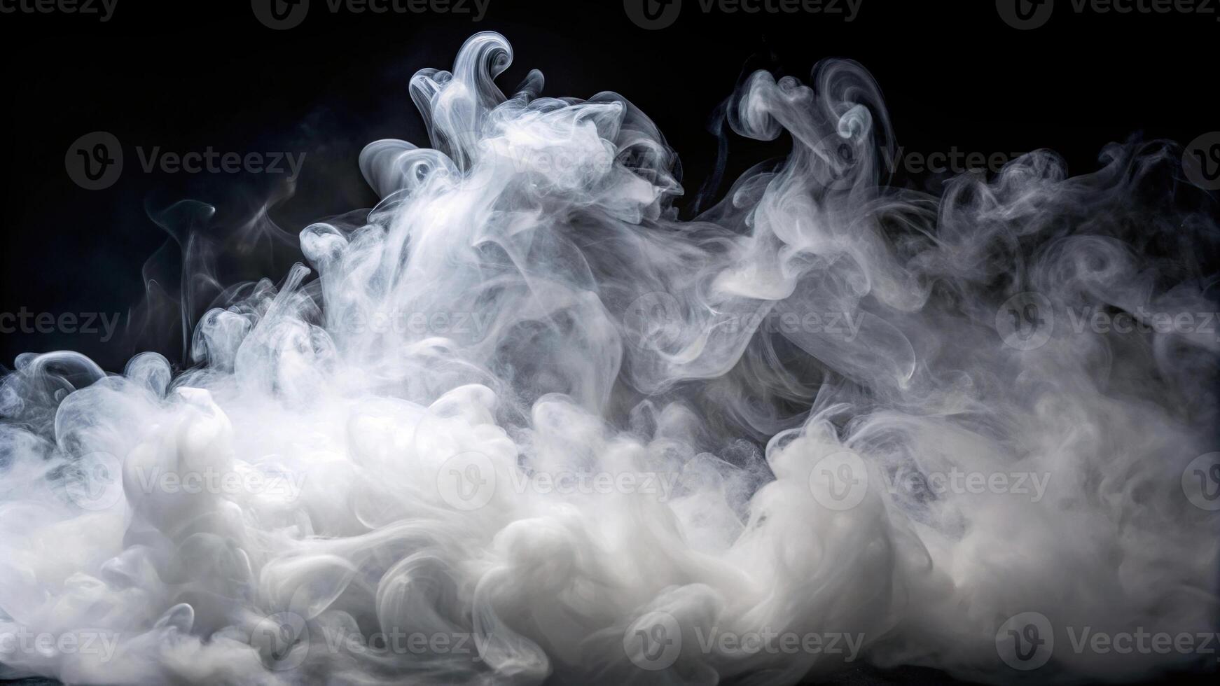 Abstract smoke or fog background with white color clouds photo
