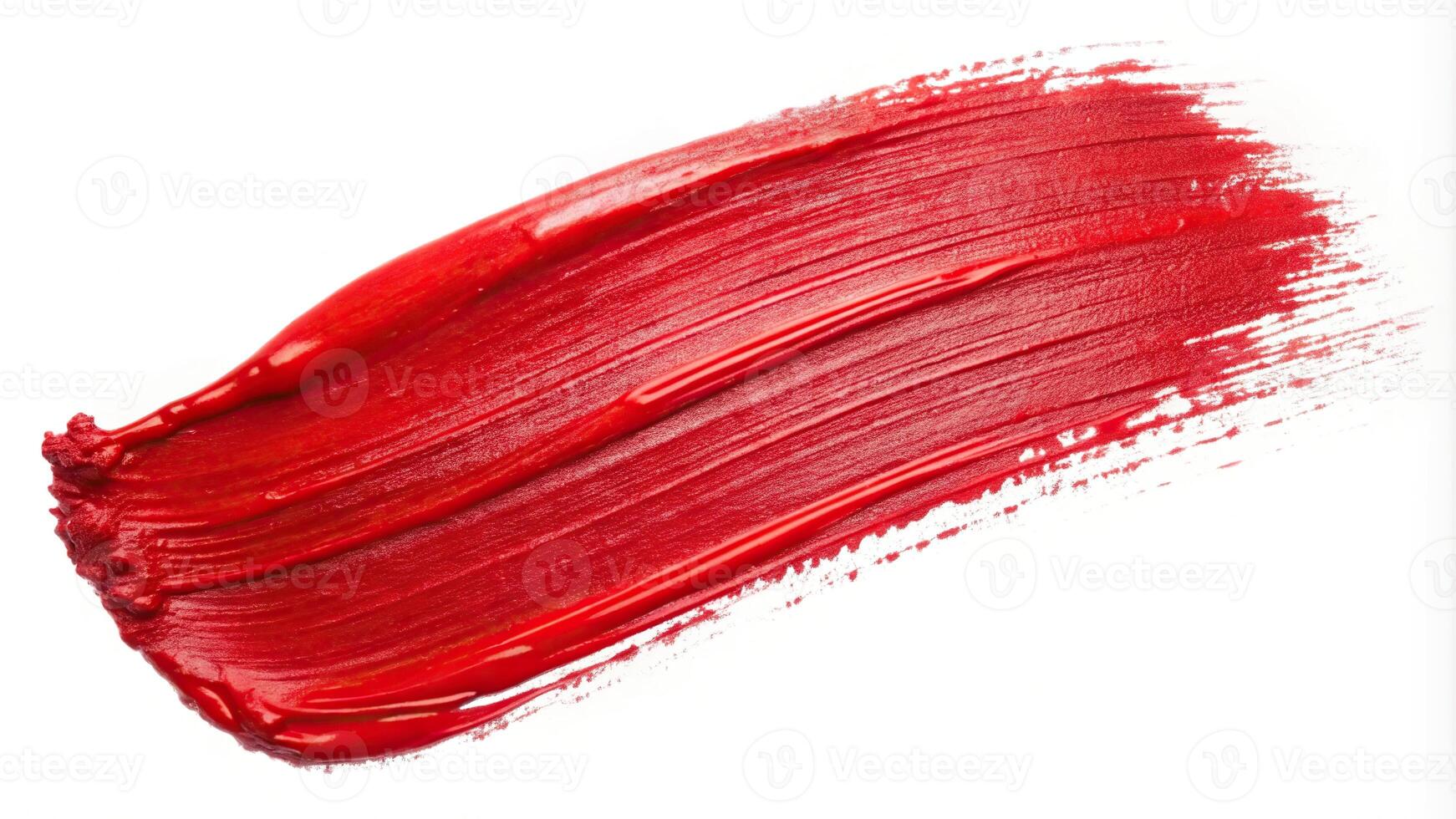 Abstract red brush strokes on white background photo