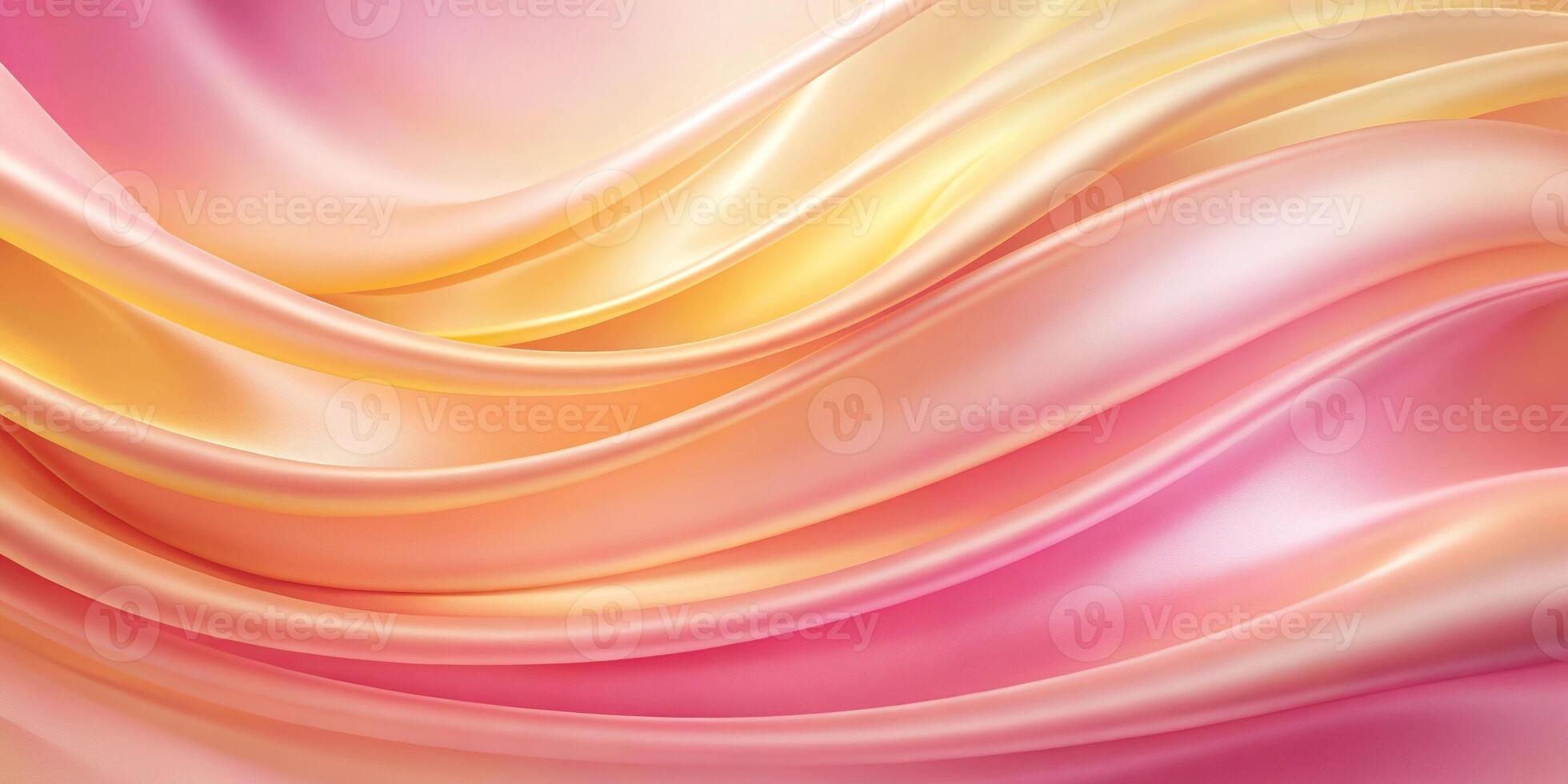 abstract silk background in pink peach and yellow gradient colors photo