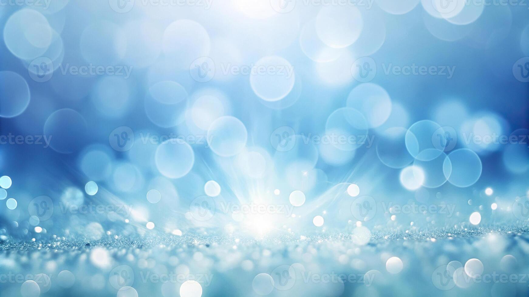 Abstract soft blue gradient background with subtle white light effects photo