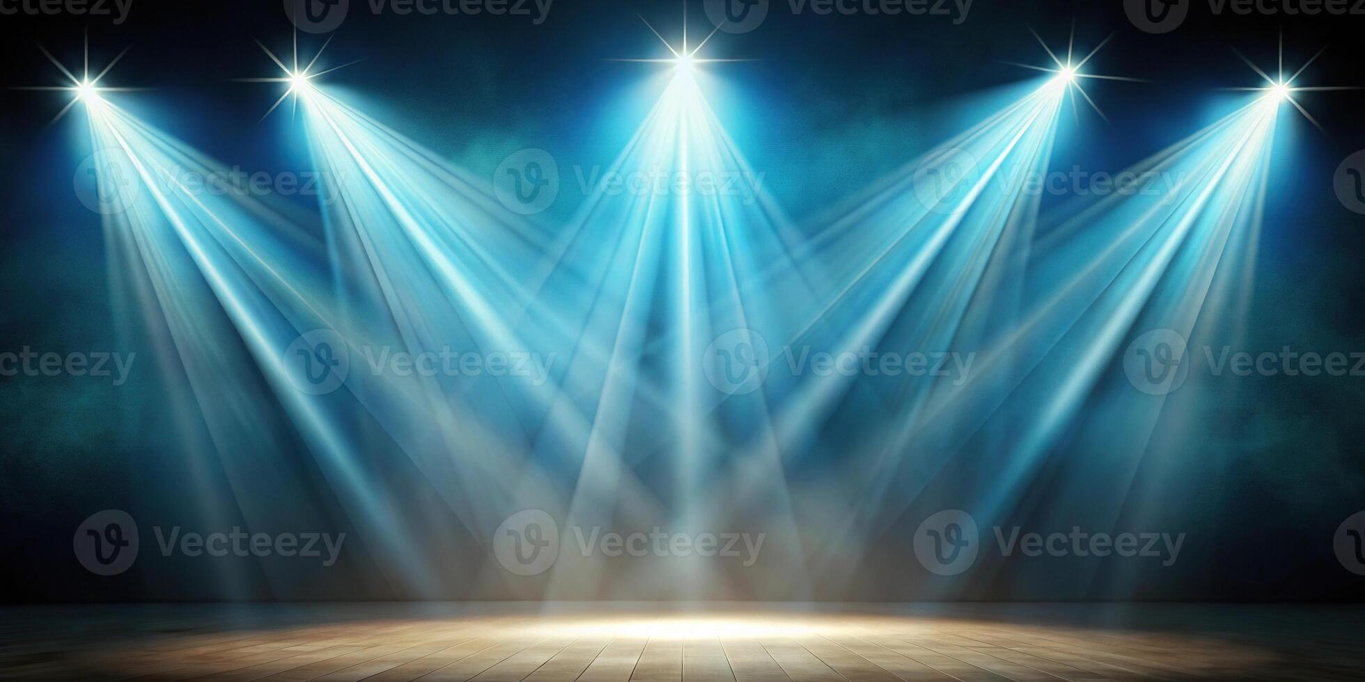 Abstract sparkle background with bright stage spotlight High Angle photo