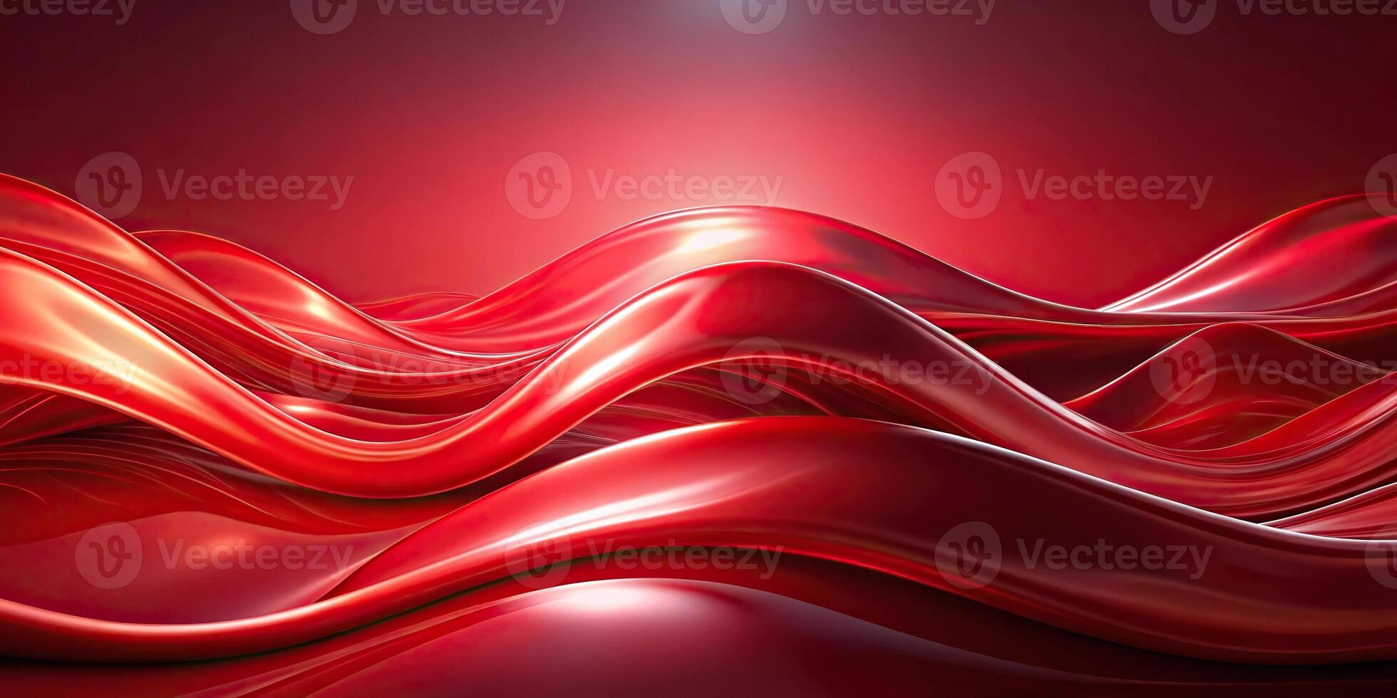 abstract red waves and fluid shapes with soft lighting photo
