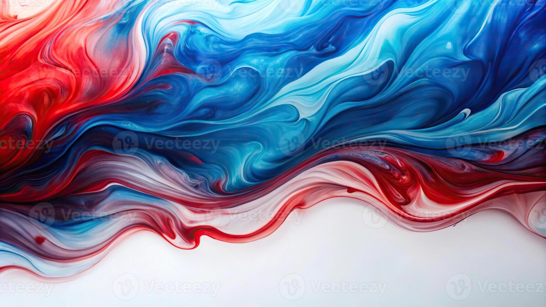Abstract surface ink painting in red, blue, and white colors photo