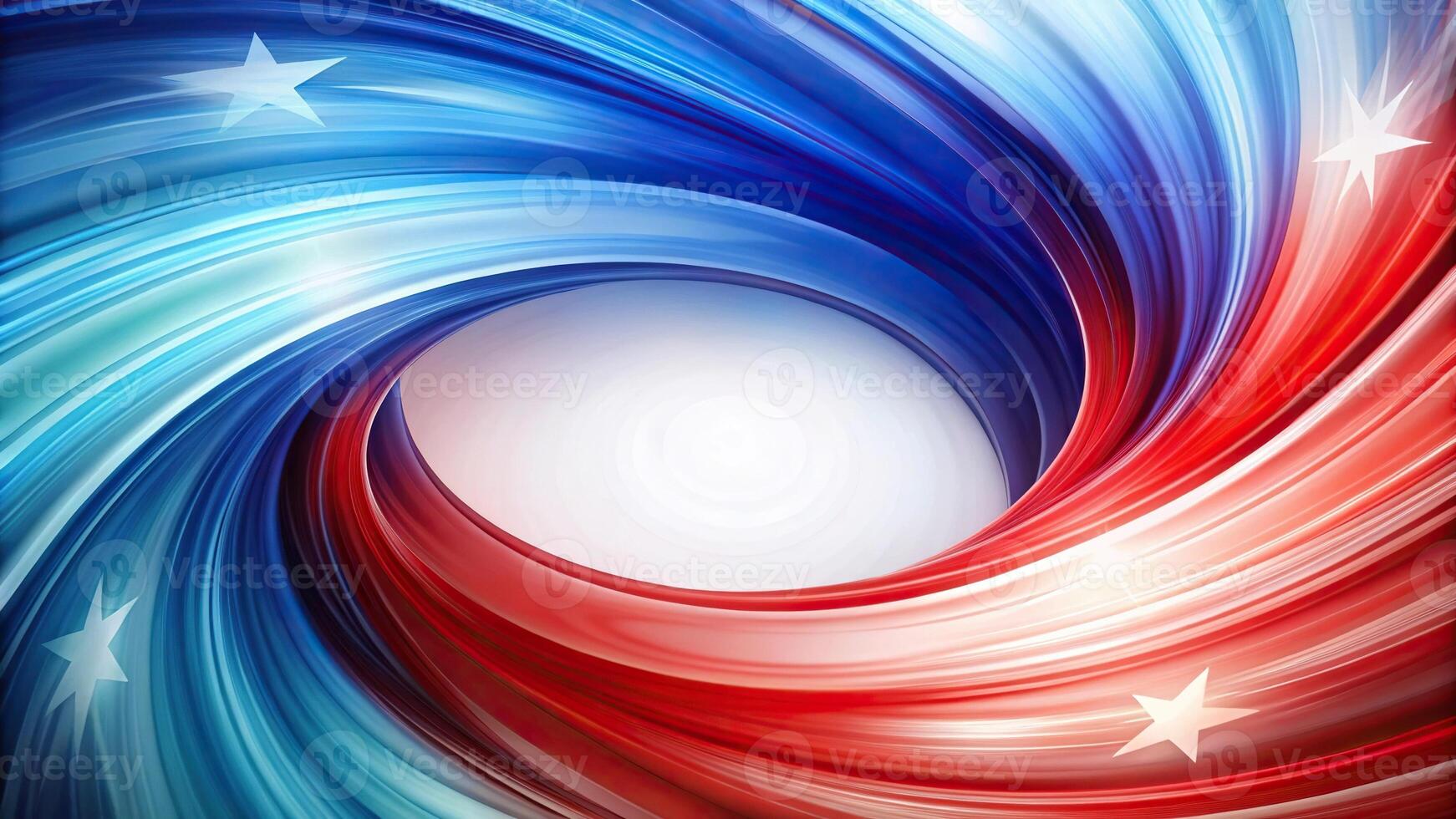 Abstract swirl of patriotic colors in glowing red and blue photo
