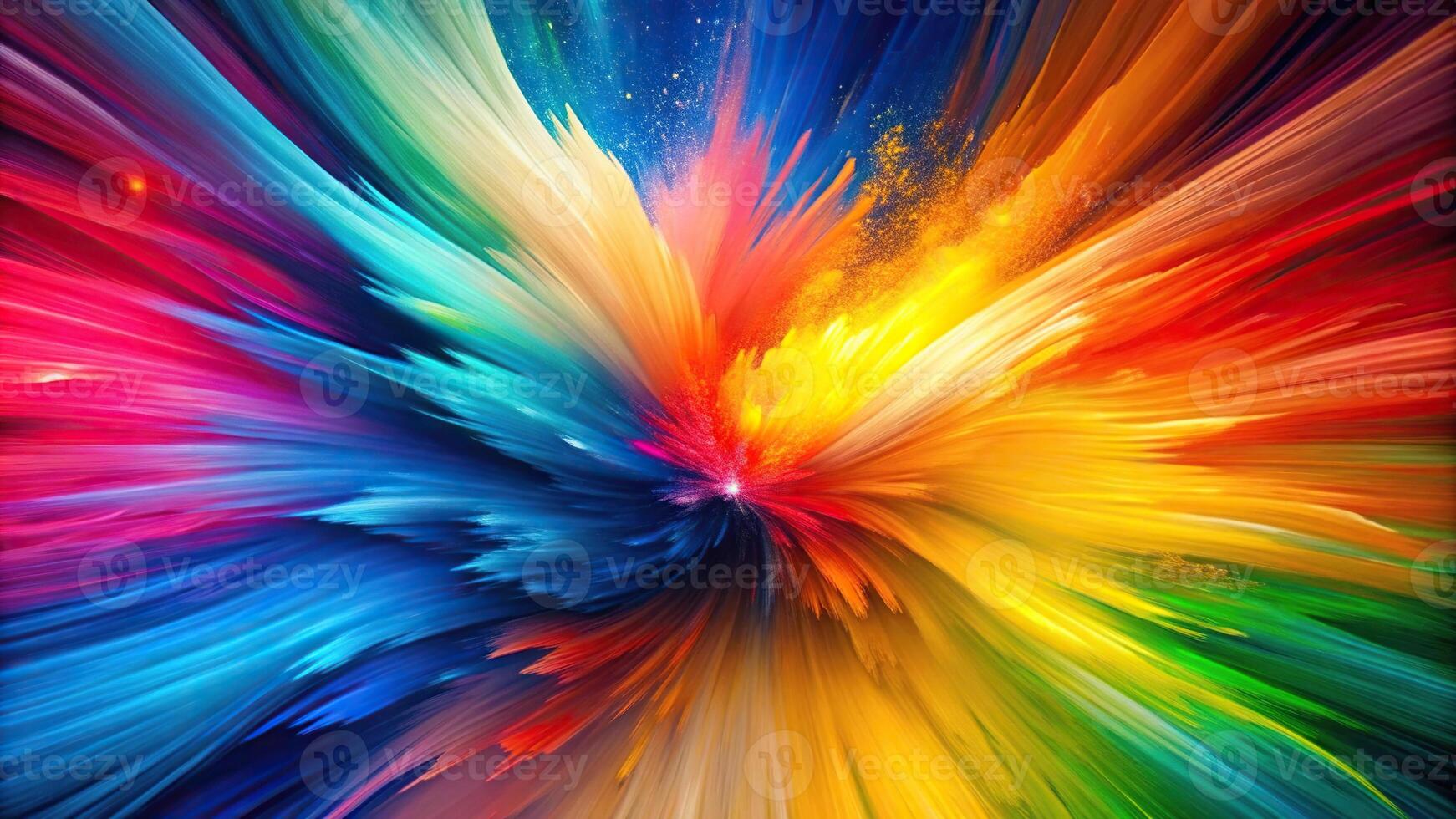 Abstract texture background with a dynamic splash of paint in bright primary colors photo