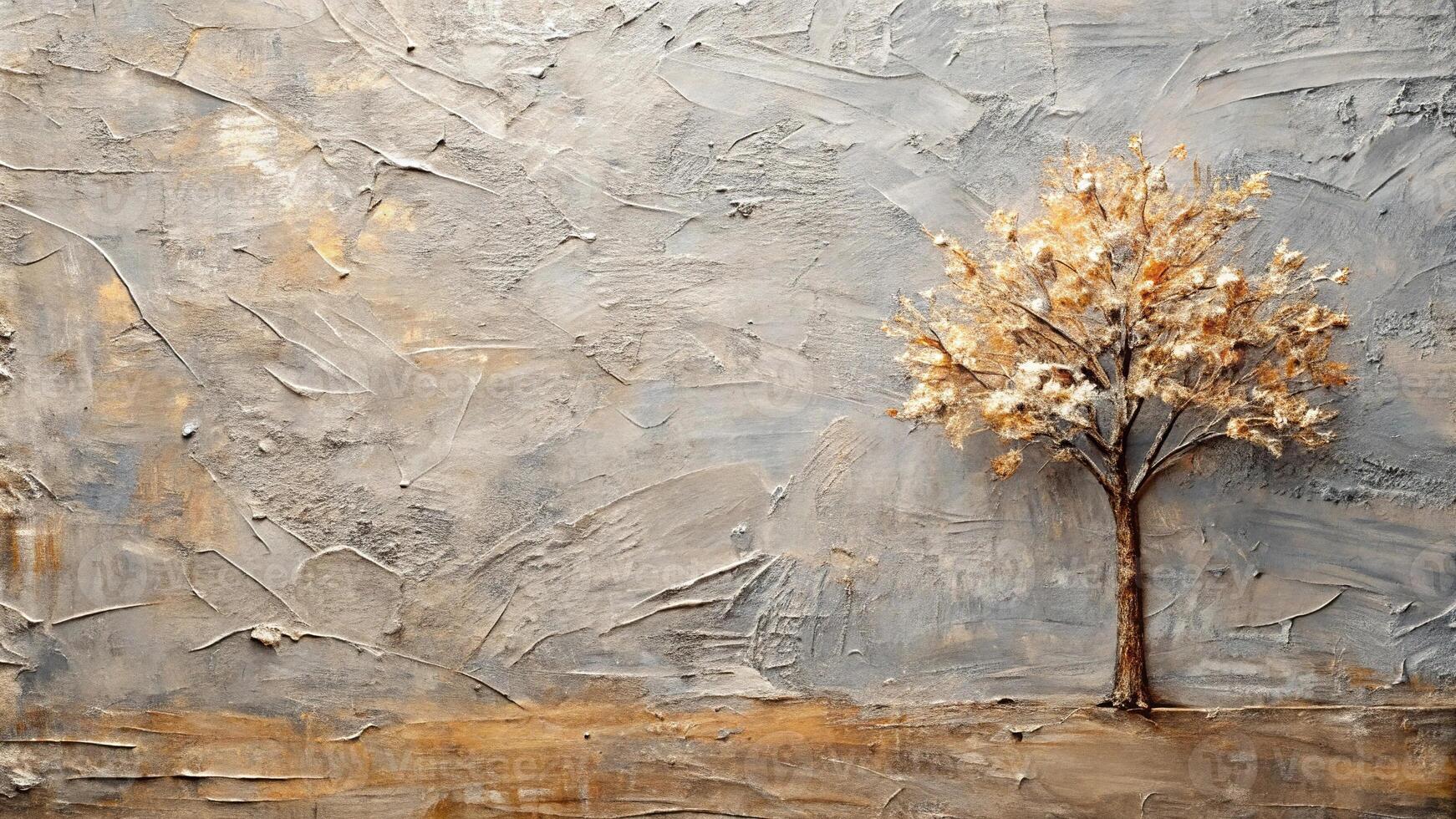 Abstract textured background in tan, pale dogwood, and ash grey colors created with pallet knife photo
