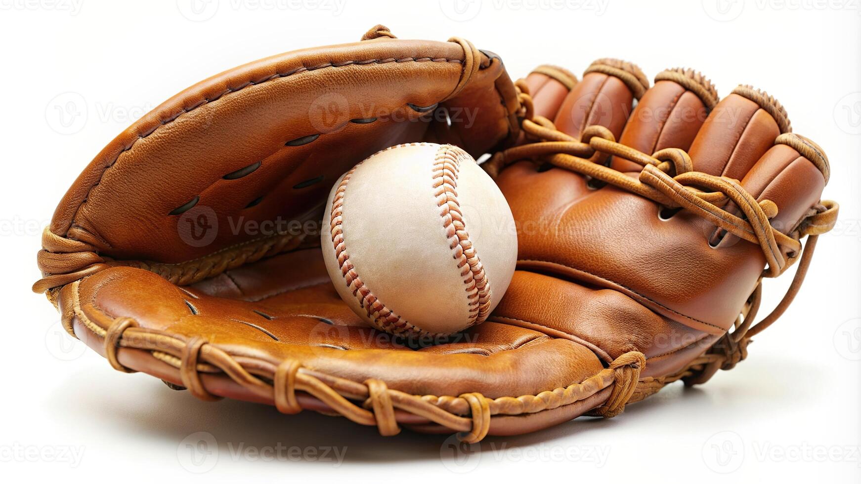 Brown baseball glove and white ball on a white background at a tilted angle, white, team sport, competition, ball, white background, glove, game, sports photography, baseball ball photo
