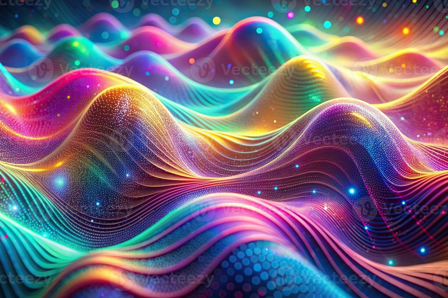 An exquisite stock photo showcasing a captivating close up view of an abstract hologram gravity wave background featuring a mesmerizing combination of vibrant colors and intricate patterns