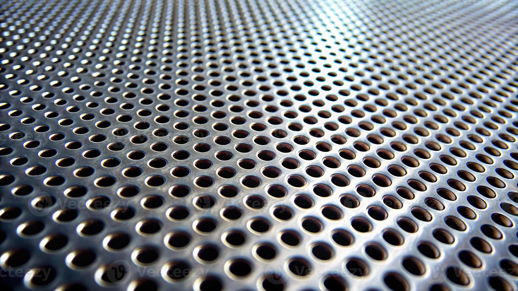 A detailed close up of a perforated metal sheet texture showcasing its macro detail and minimalist design, construction, background, metalwork, manufacturing,metal, steel, iron, macro photo