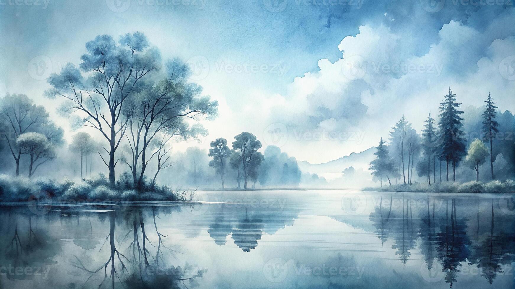 aesthetic, simplicity, poetic,art, sophistication, The stock photo features a breathtaking long shot of a light watercolor painting showcasing the poetic power of monochromatic elegance