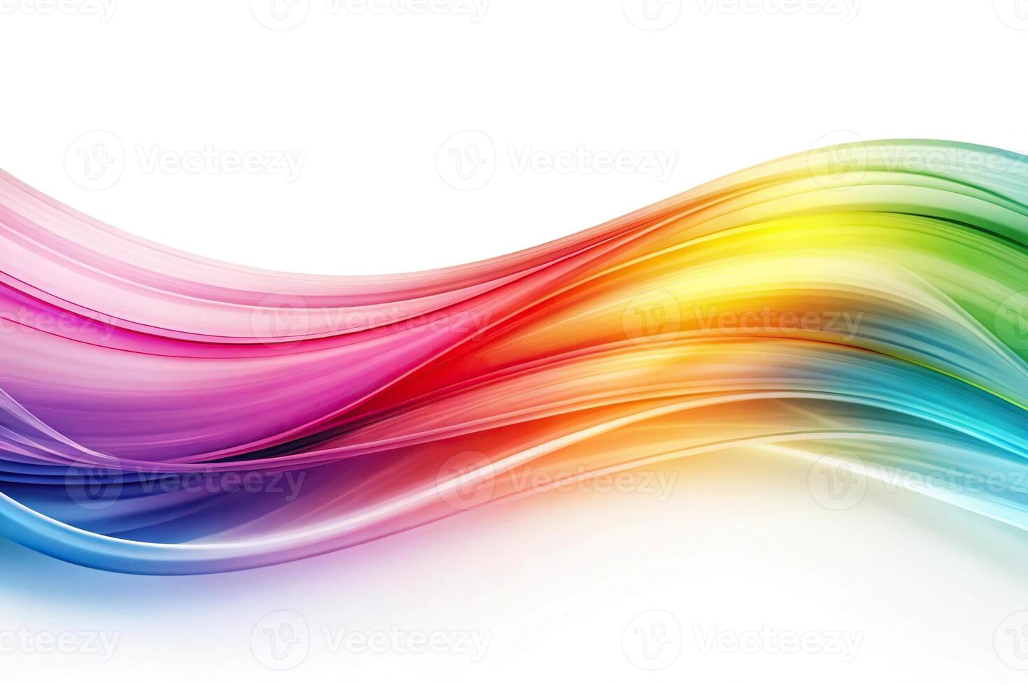 Abstract colorful swoosh background with elegant waves on white background photo