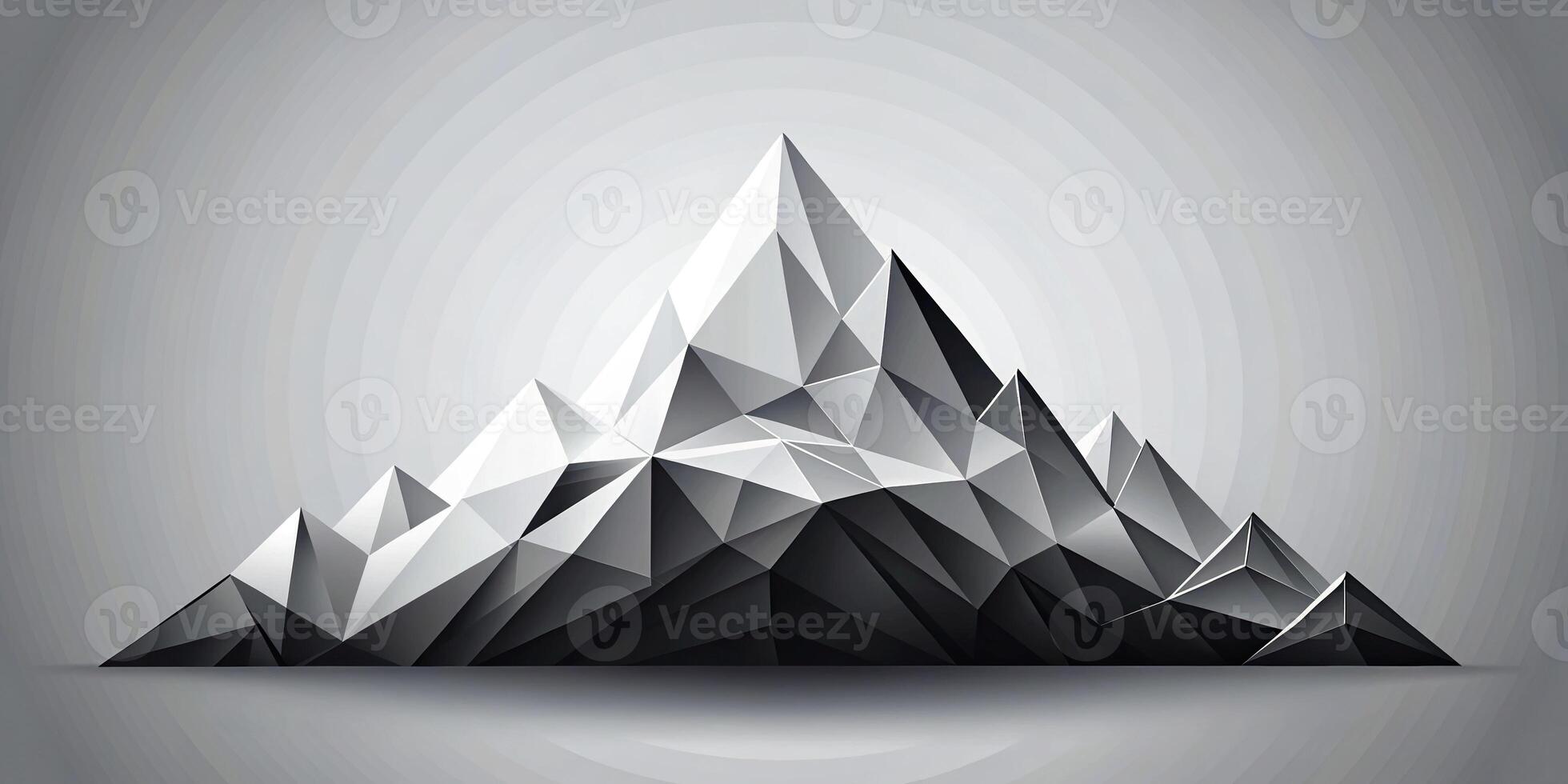Abstract minimalist design with black and white geometric shapes photo