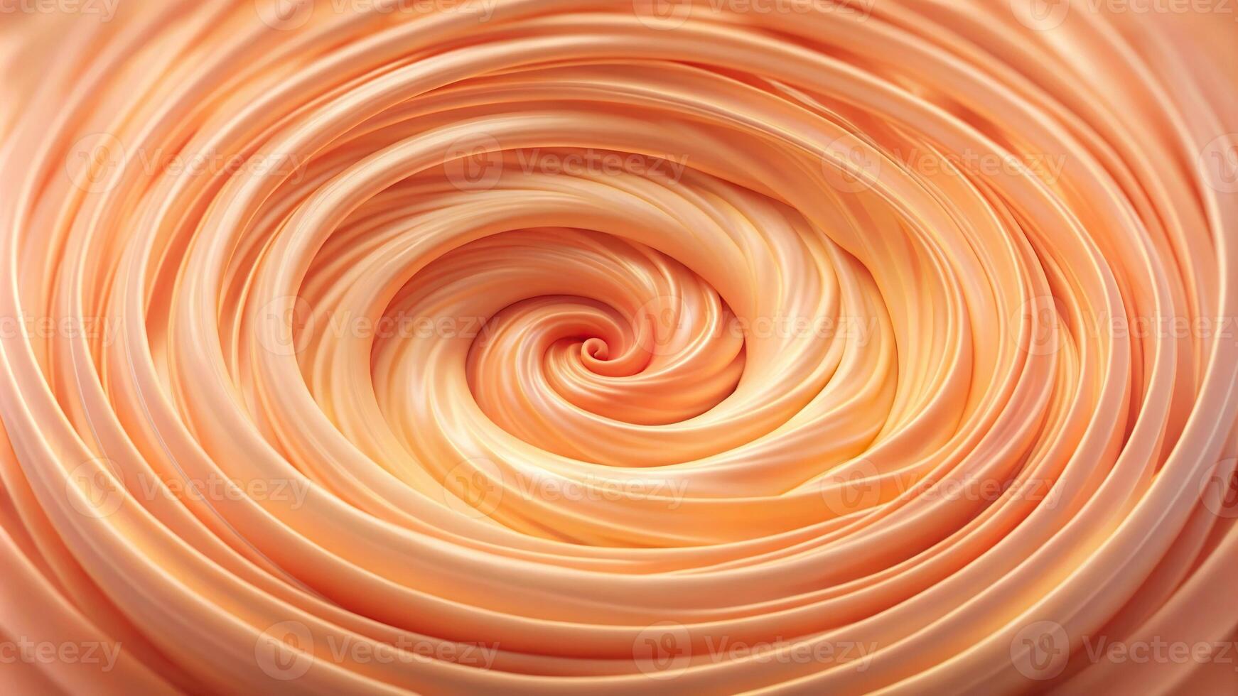 Abstract peach fuzz swirls resembling a calming whirlpool Reflected photo