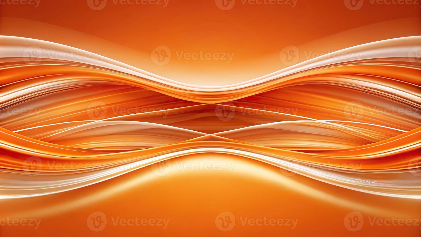 Abstract orange and white background with symmetrical waves photo
