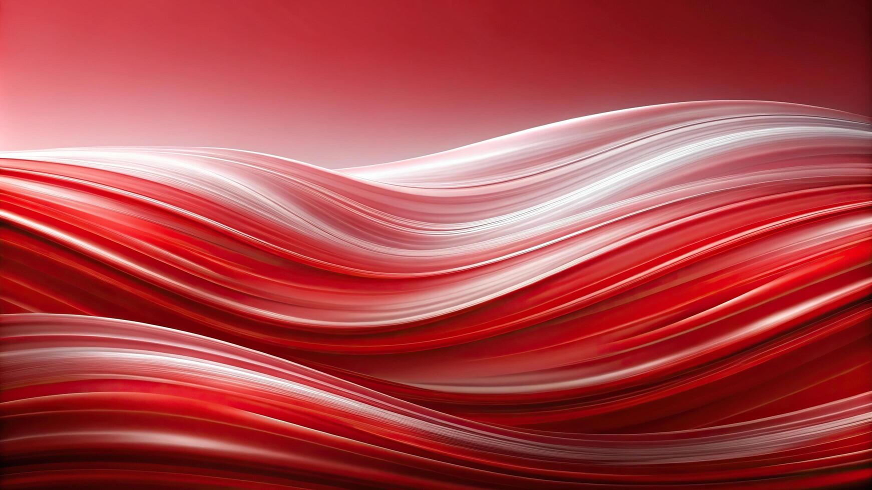Abstract red and white background with waves photo
