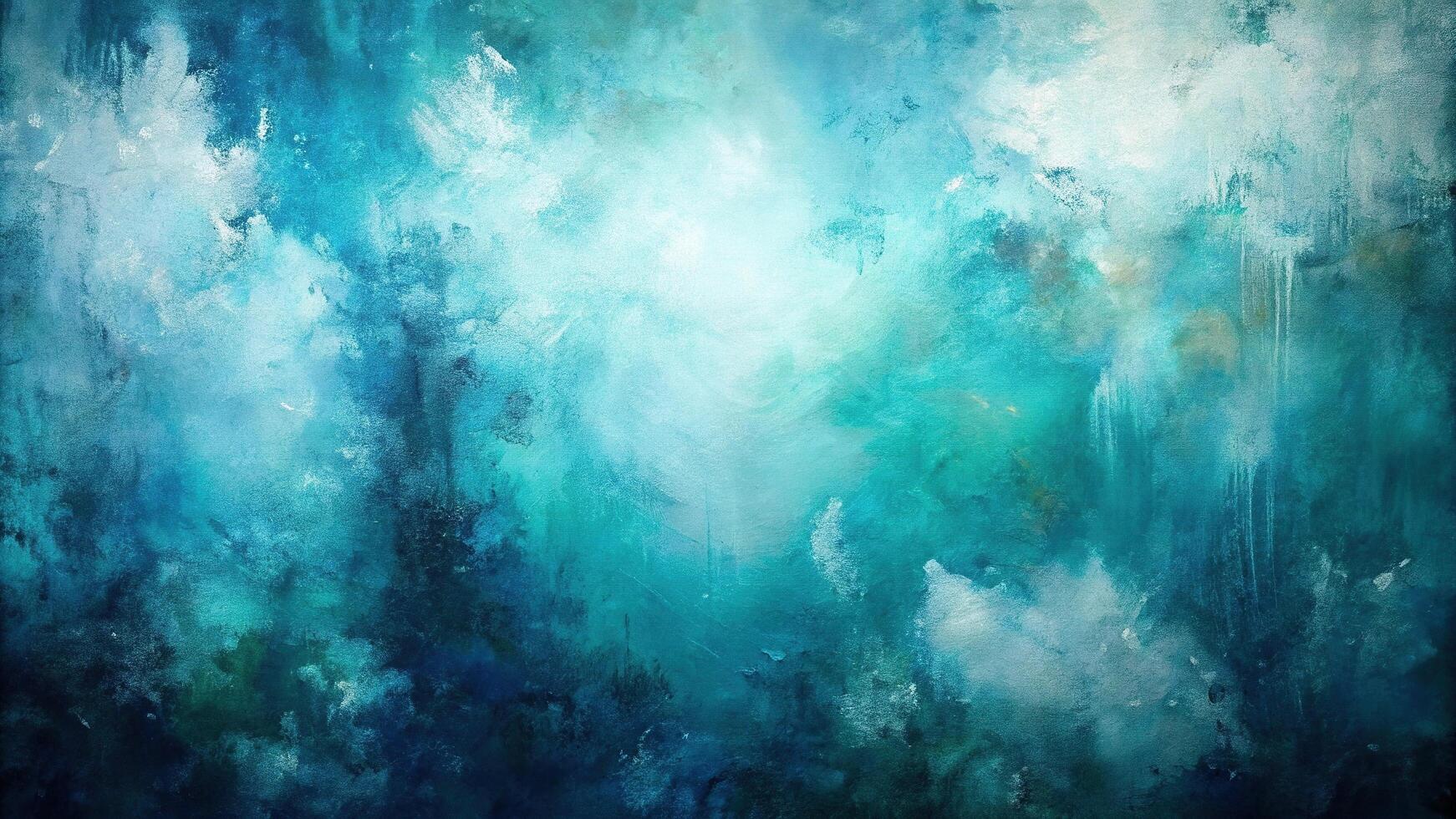 Abstract paint background with blue, white, and dark green colors photo