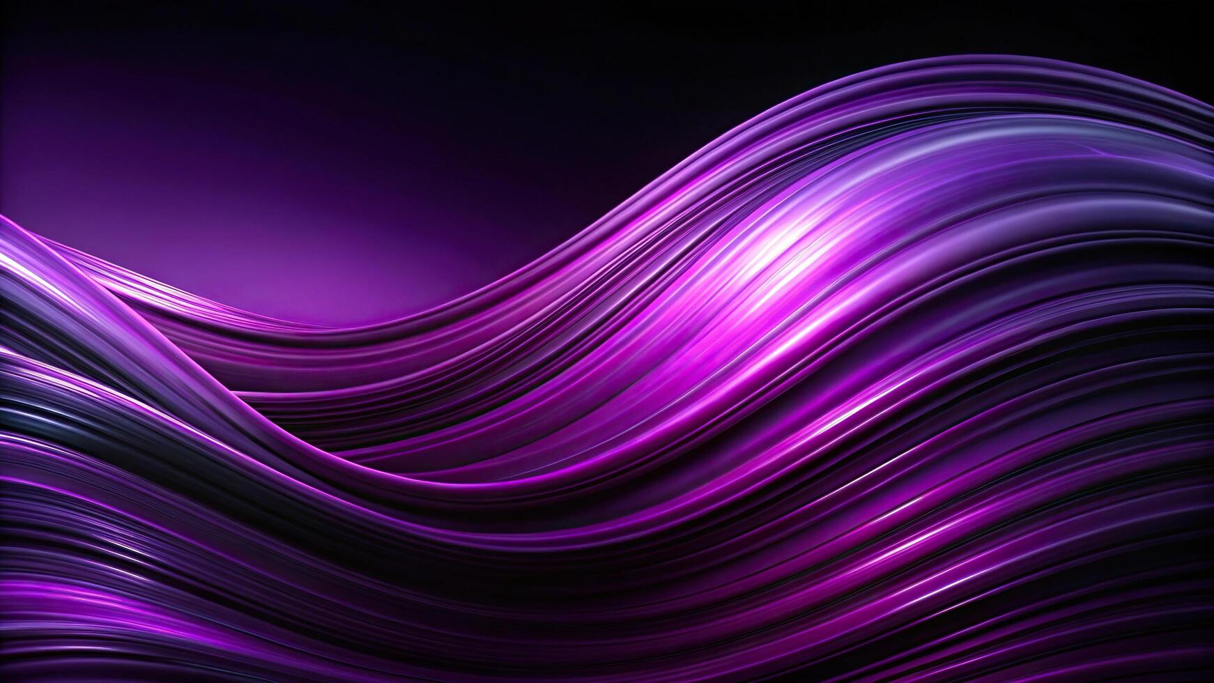 Abstract painting of a black and purple wave photo