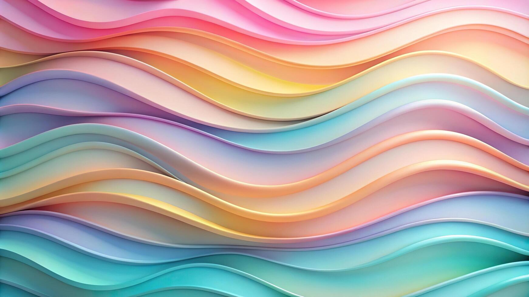 Abstract pastel background with fluid gradient waves and leading lines photo
