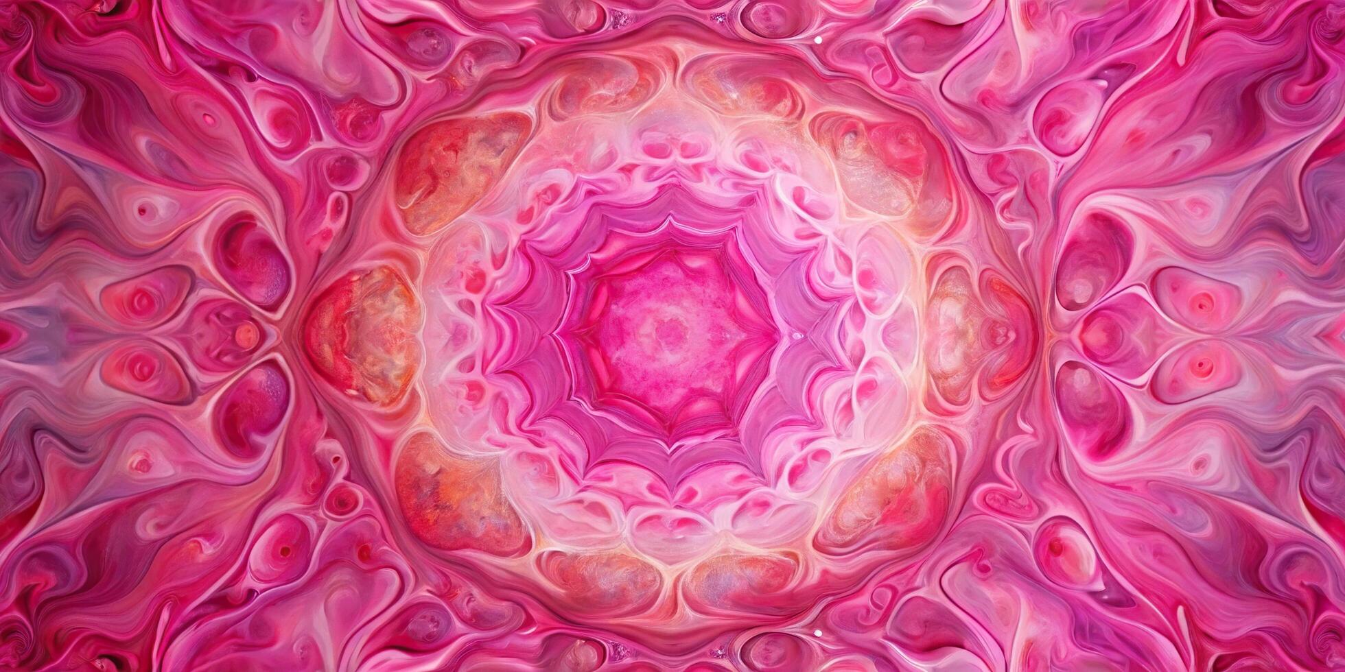 abstract painting with pink and silver pattern photo