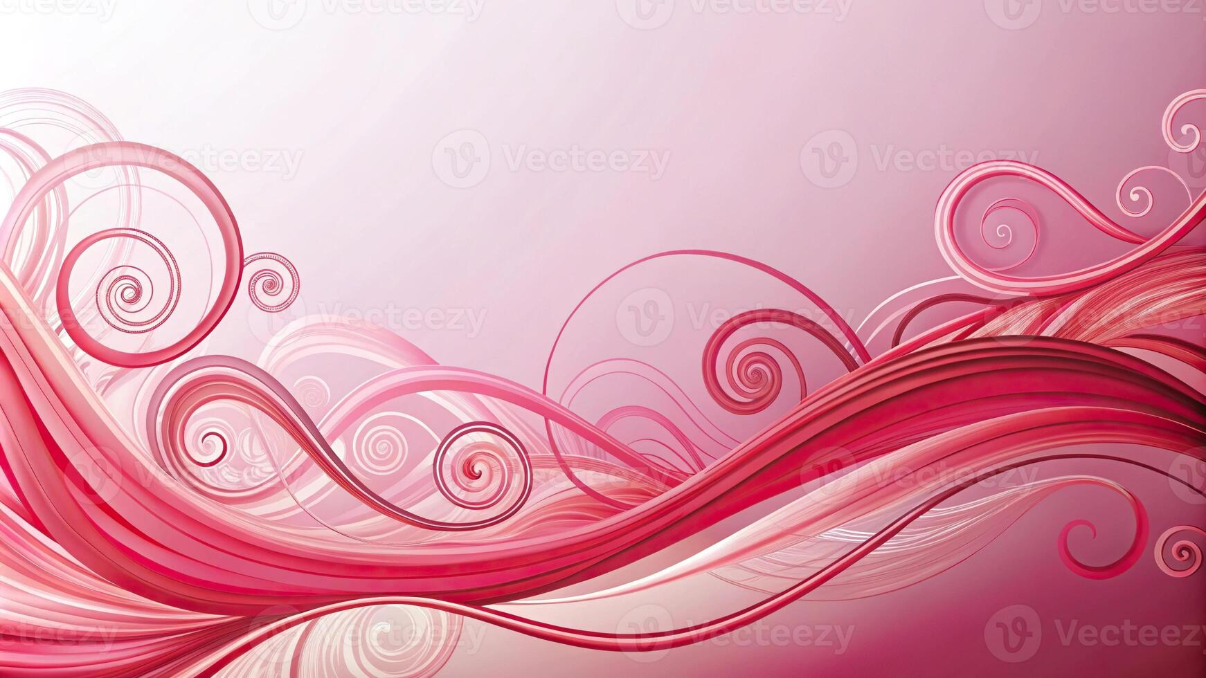 Abstract pink and red swirls with delicate details, minimalist photo