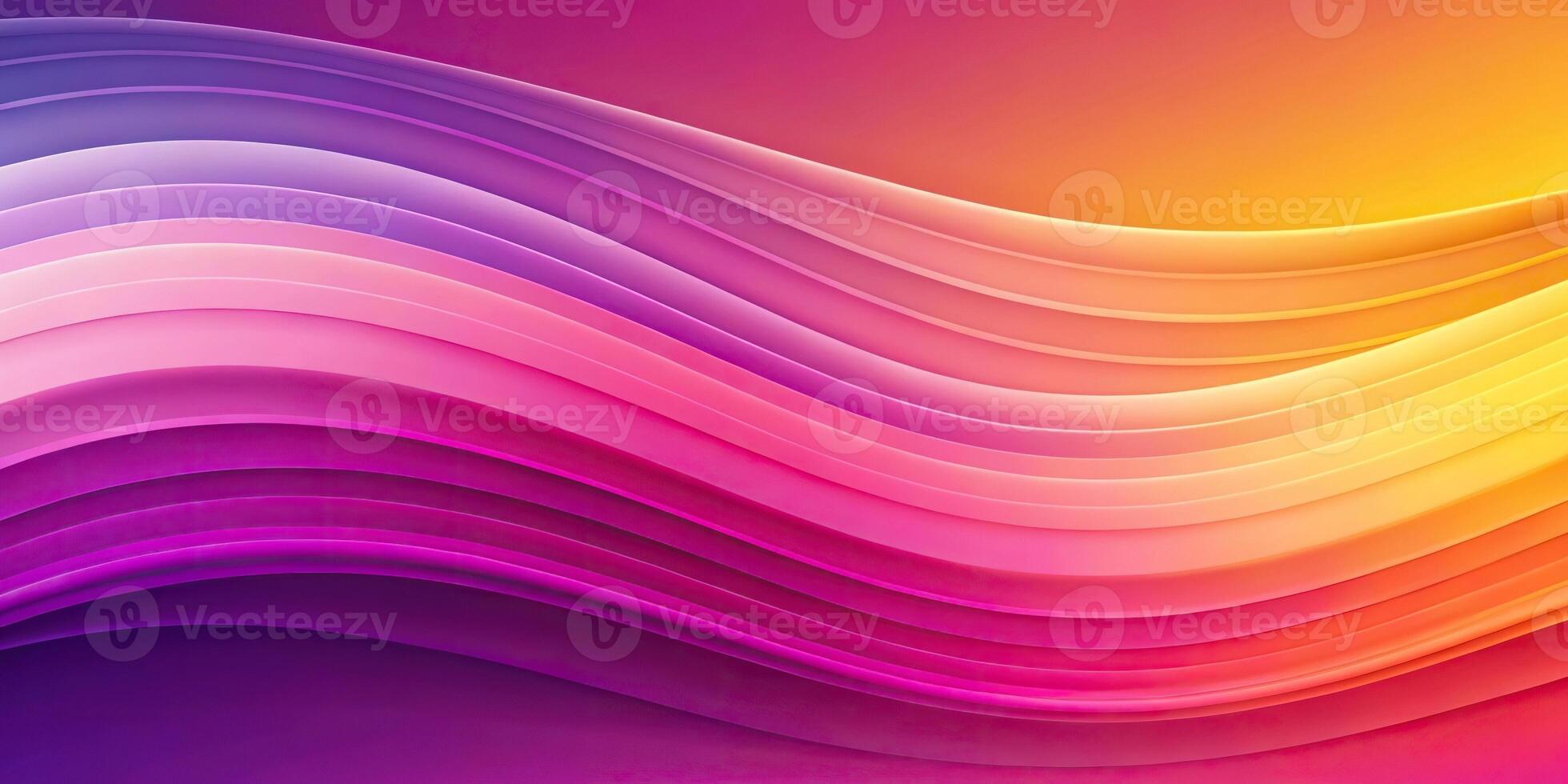 abstract pink purple and yellow gradient waves background with asymmetrical design photo