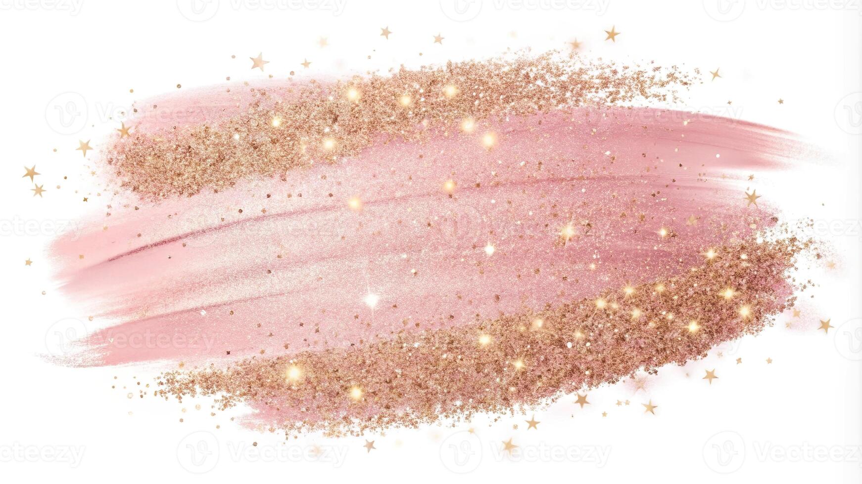 Abstract pastel pink brushstroke with glittery elements photo