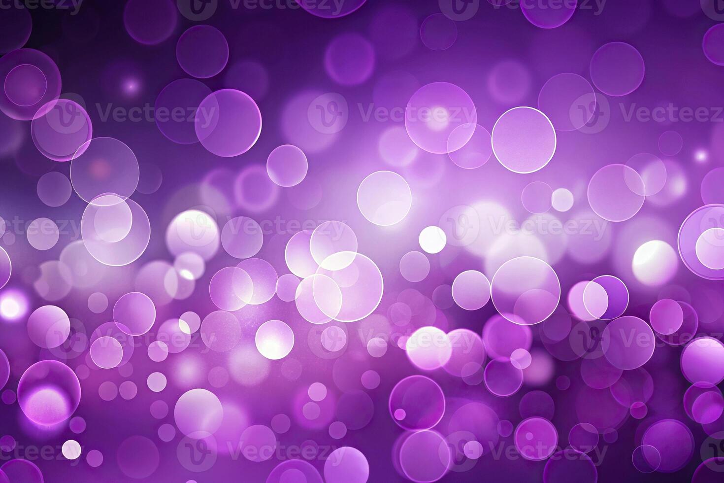 Abstract purple background with gradient circles and bokeh lights photo