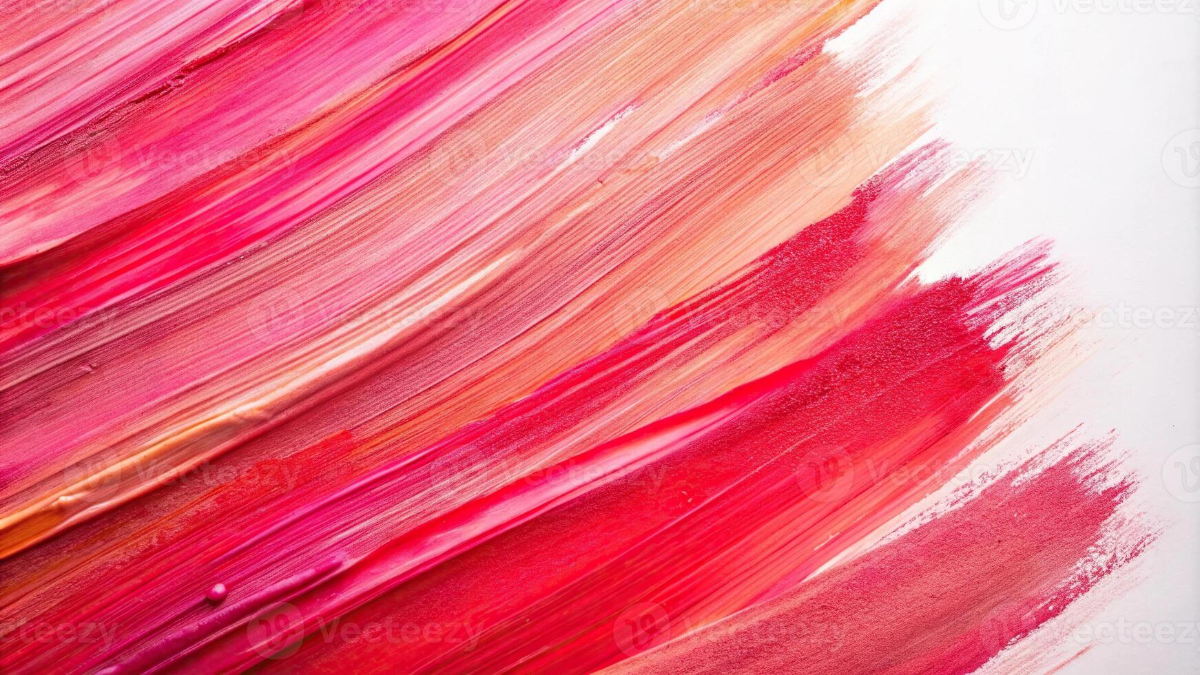 Abstract pink and red brush strokes on a background with forced perspective photo