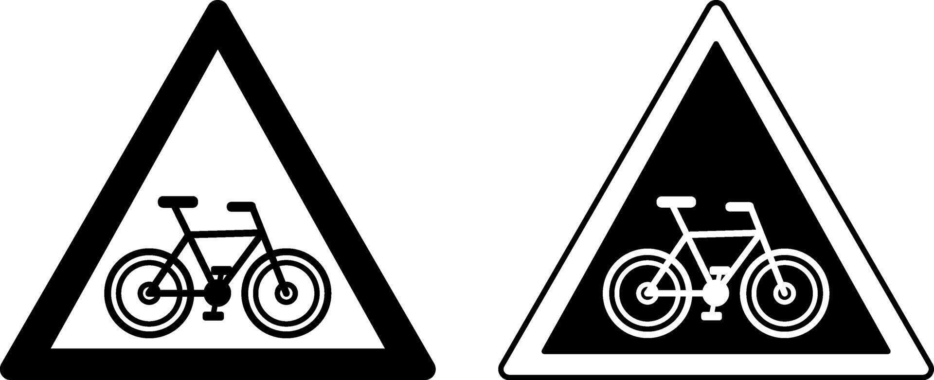 Bike Parking Signs. Warning Road Sign vector