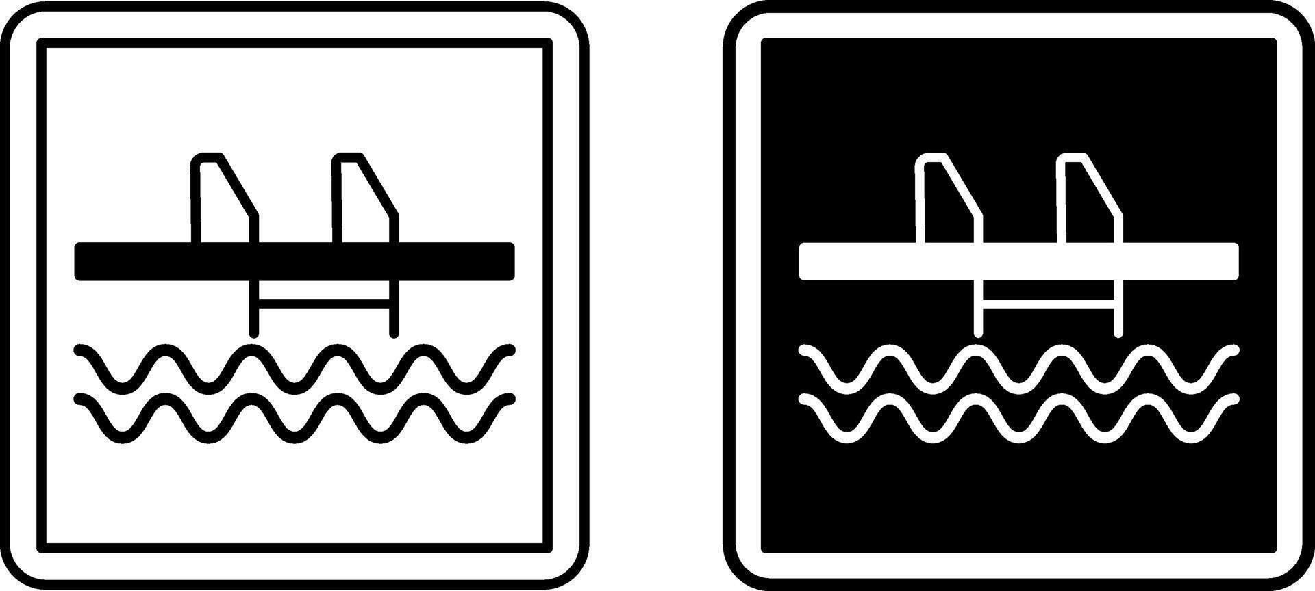 Swimming Pool Signs. Square Road Signs. vector