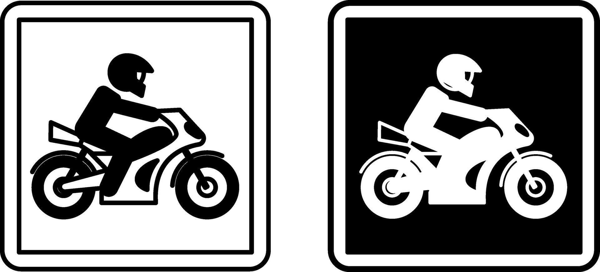 Motorcycles Allowed Signs. Square Road Signs. vector