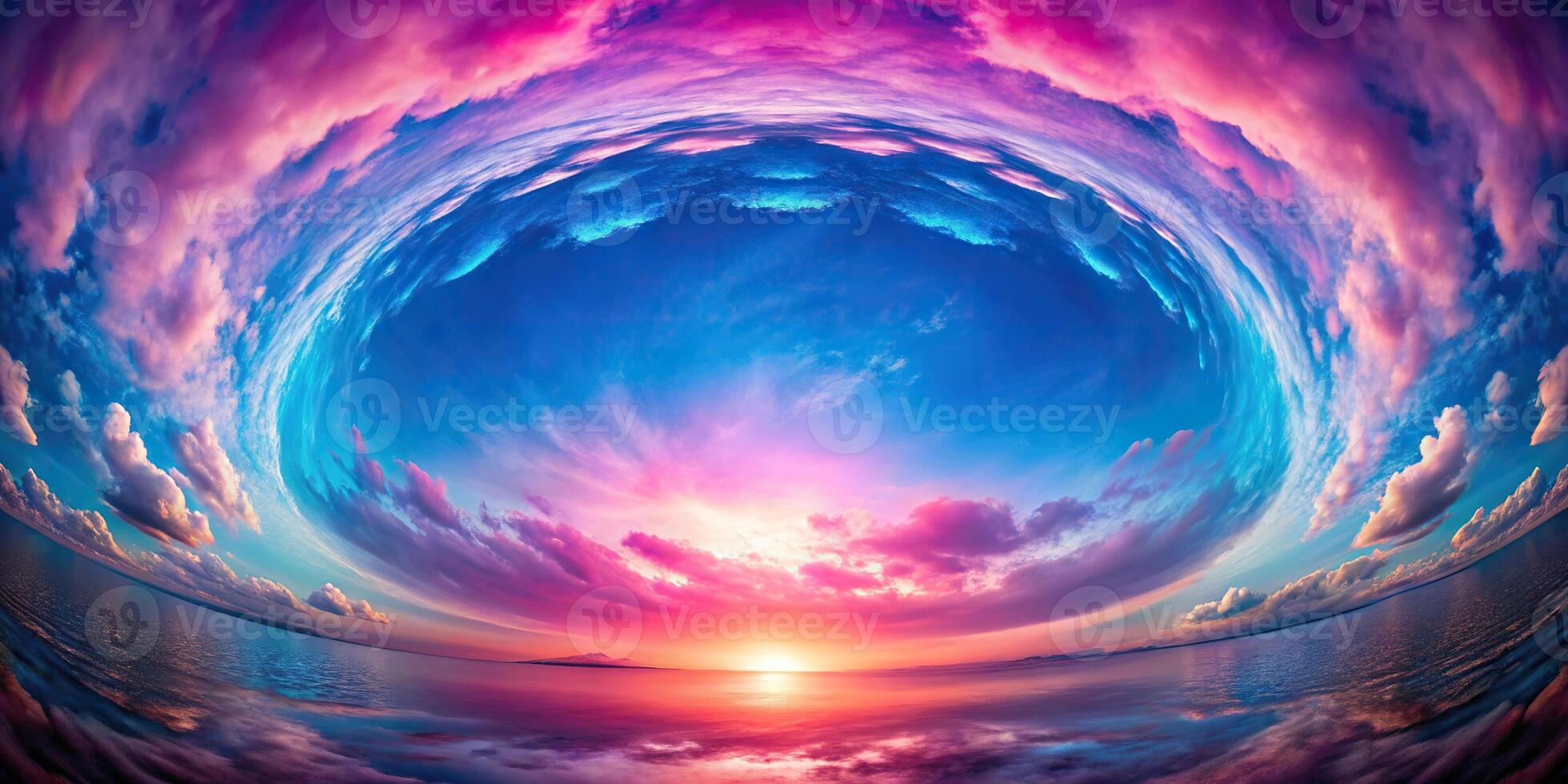 Abstract pink, purple, and blue soft texture background with fisheye effect photo