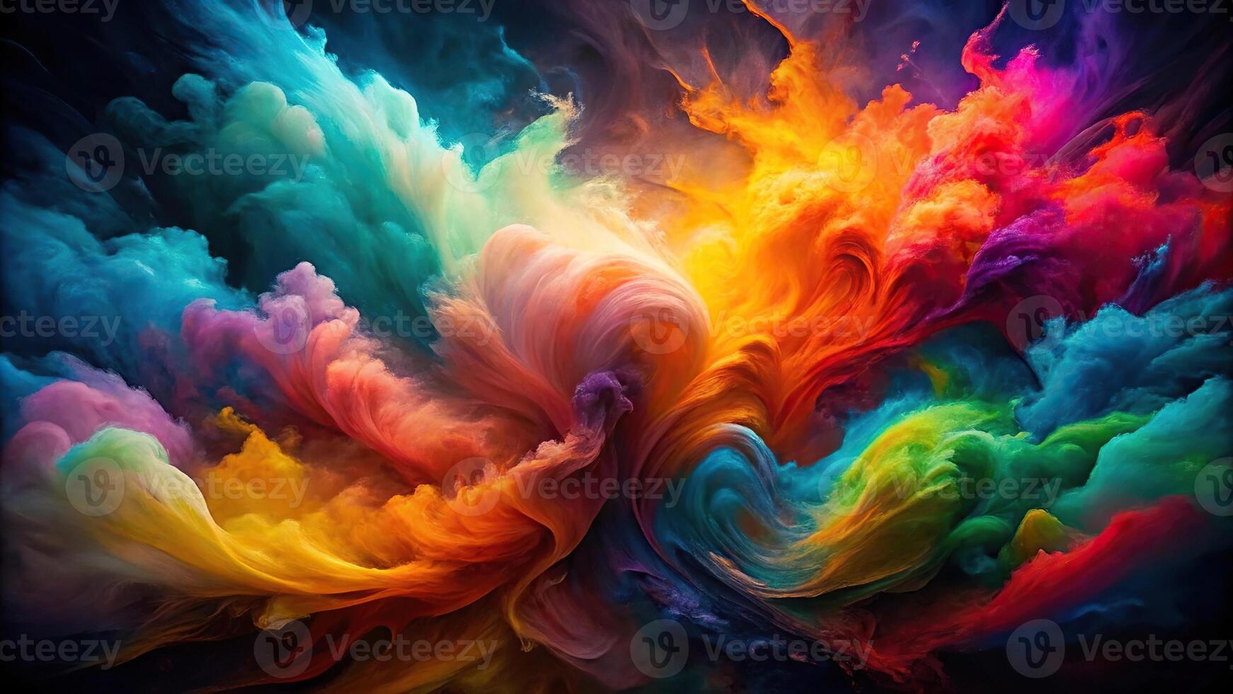 Abstract rage portrayed with vibrant colors photo