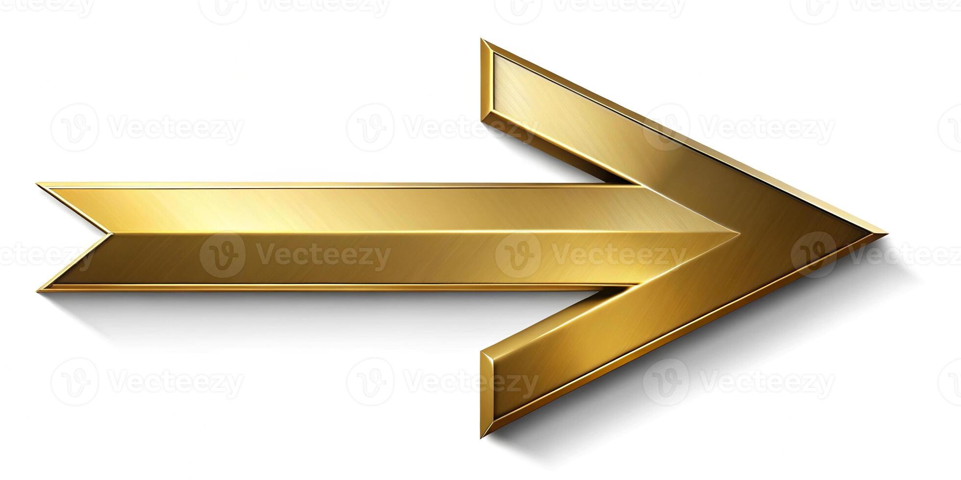 Abstract metallic gold arrow shadow with geometric leading lines photo