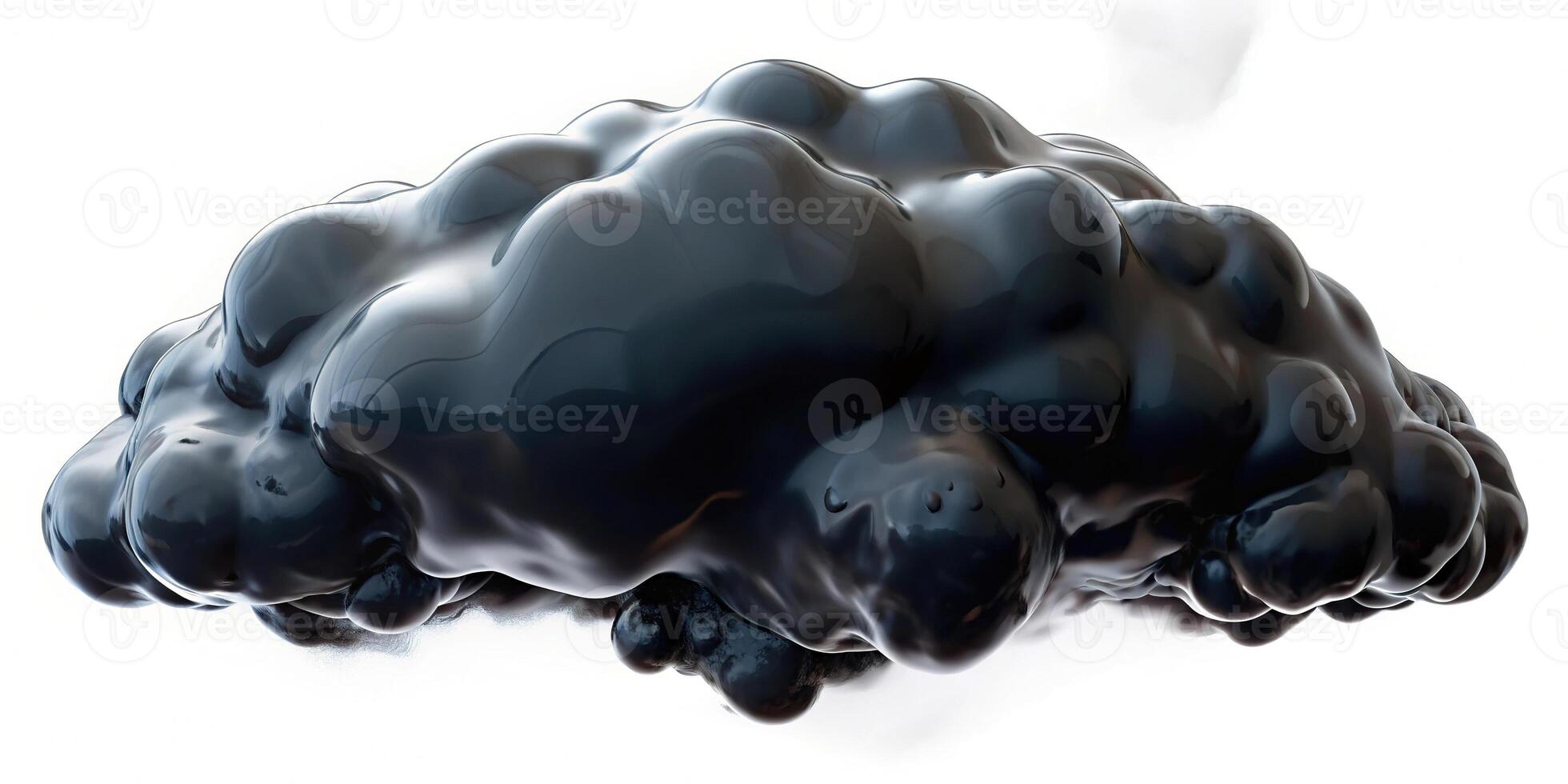 Abstract liquid black cloud in tilted angle photo