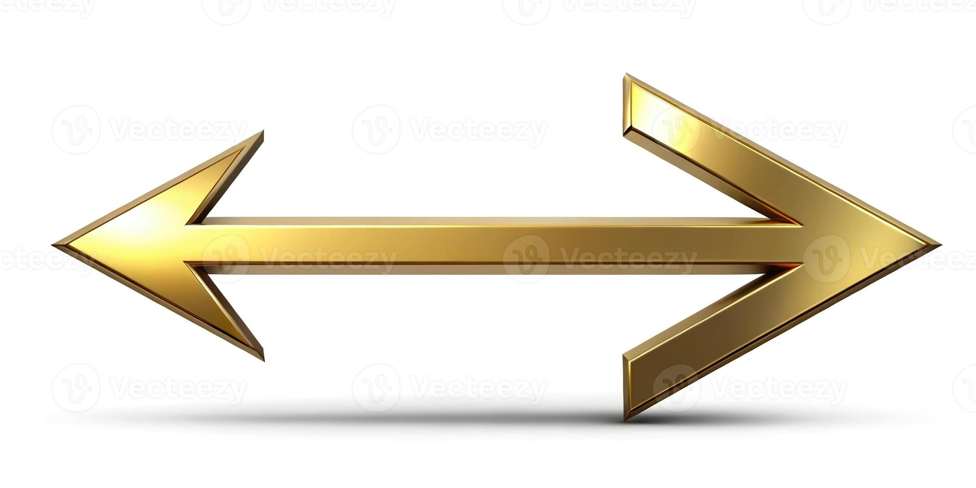 Abstract metallic gold arrow shadow direction geometric leading lines photo