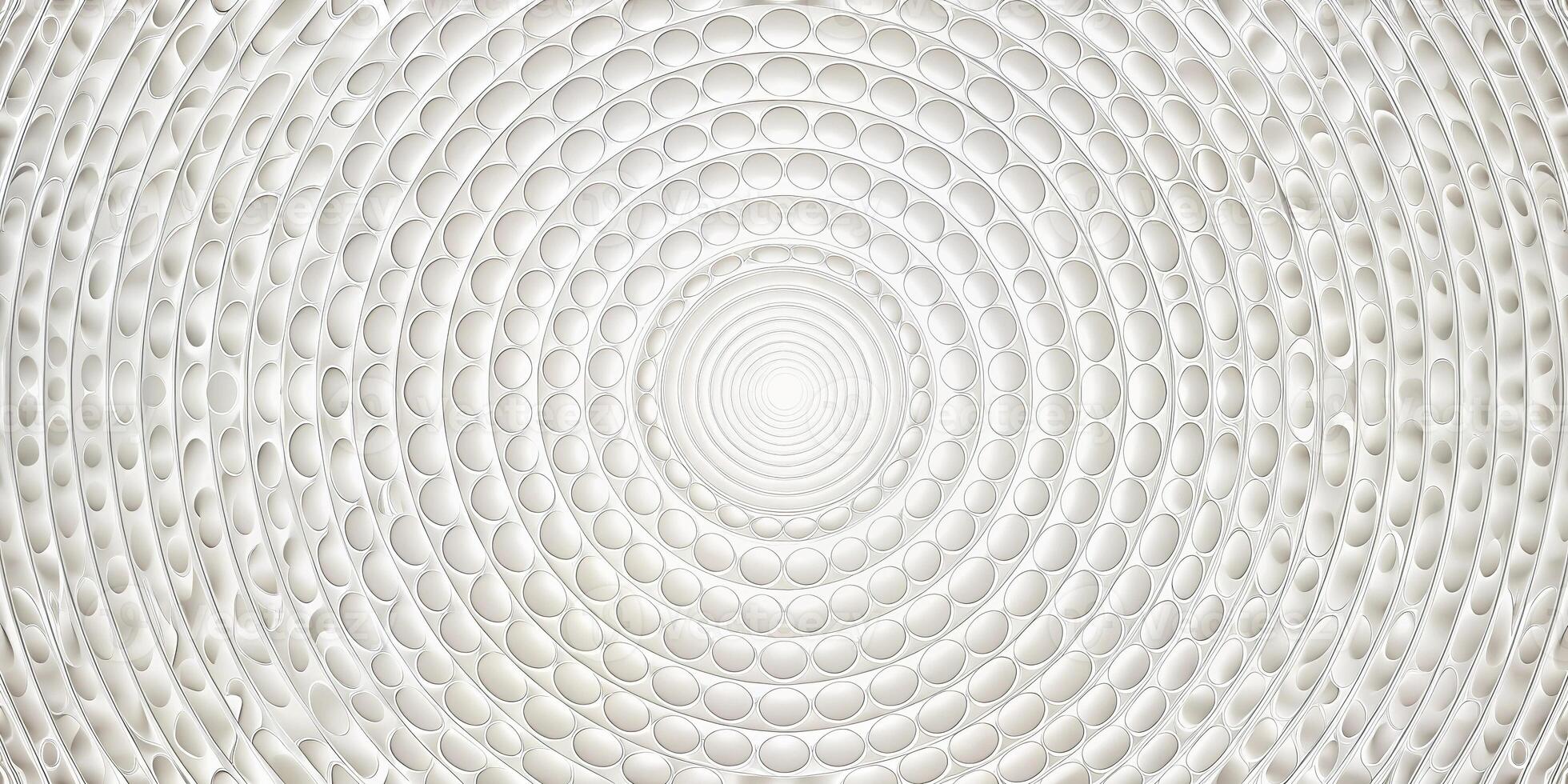 Abstract modern white background pattern with texture and faint detailed circle swirl pattern photo