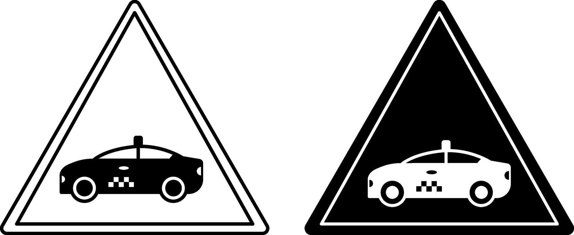 Signs Taxi Parking. Road Sign. vector