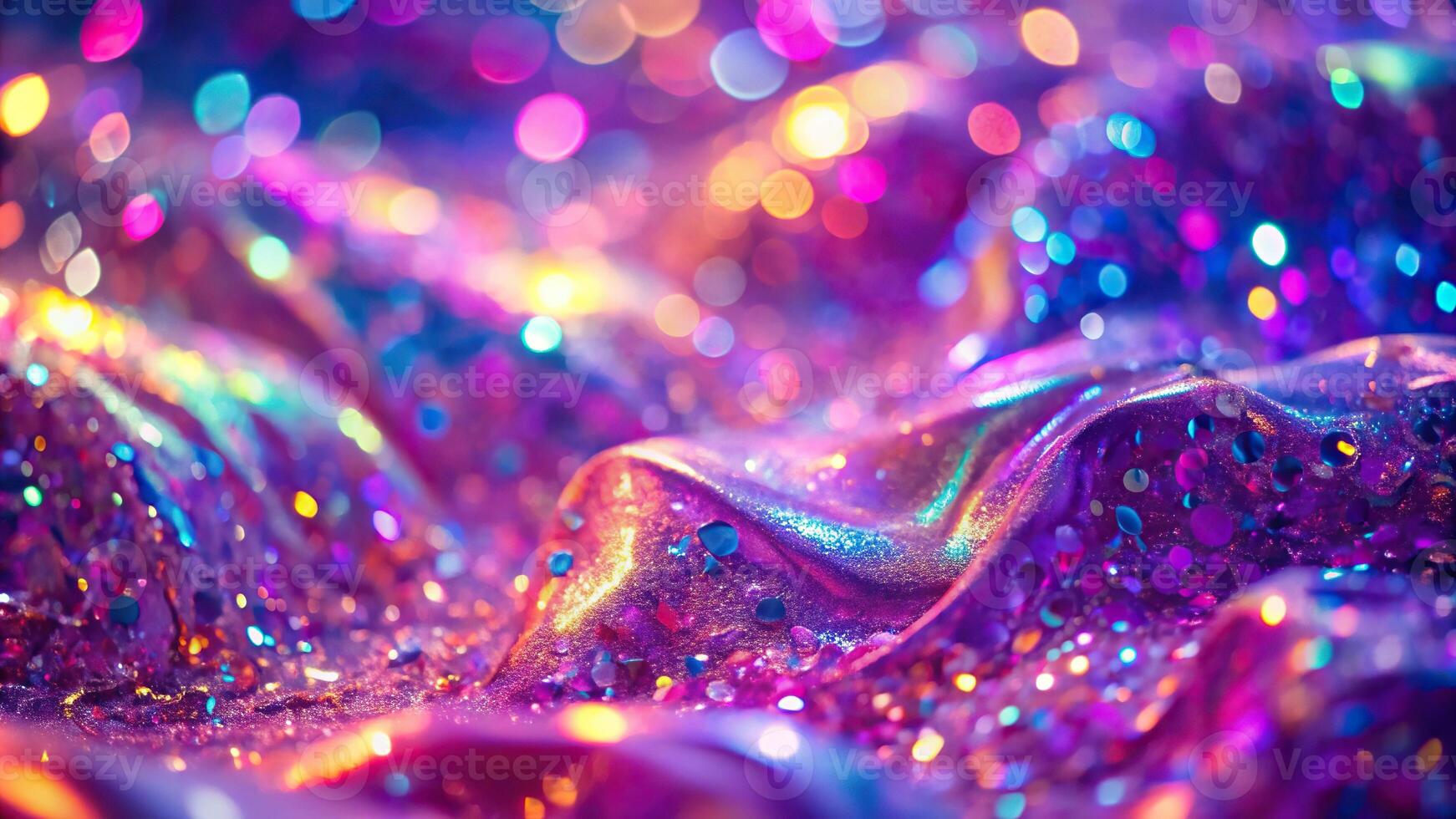 Abstract holographic gradient background with shimmering purple and pink colors Close-Up photo