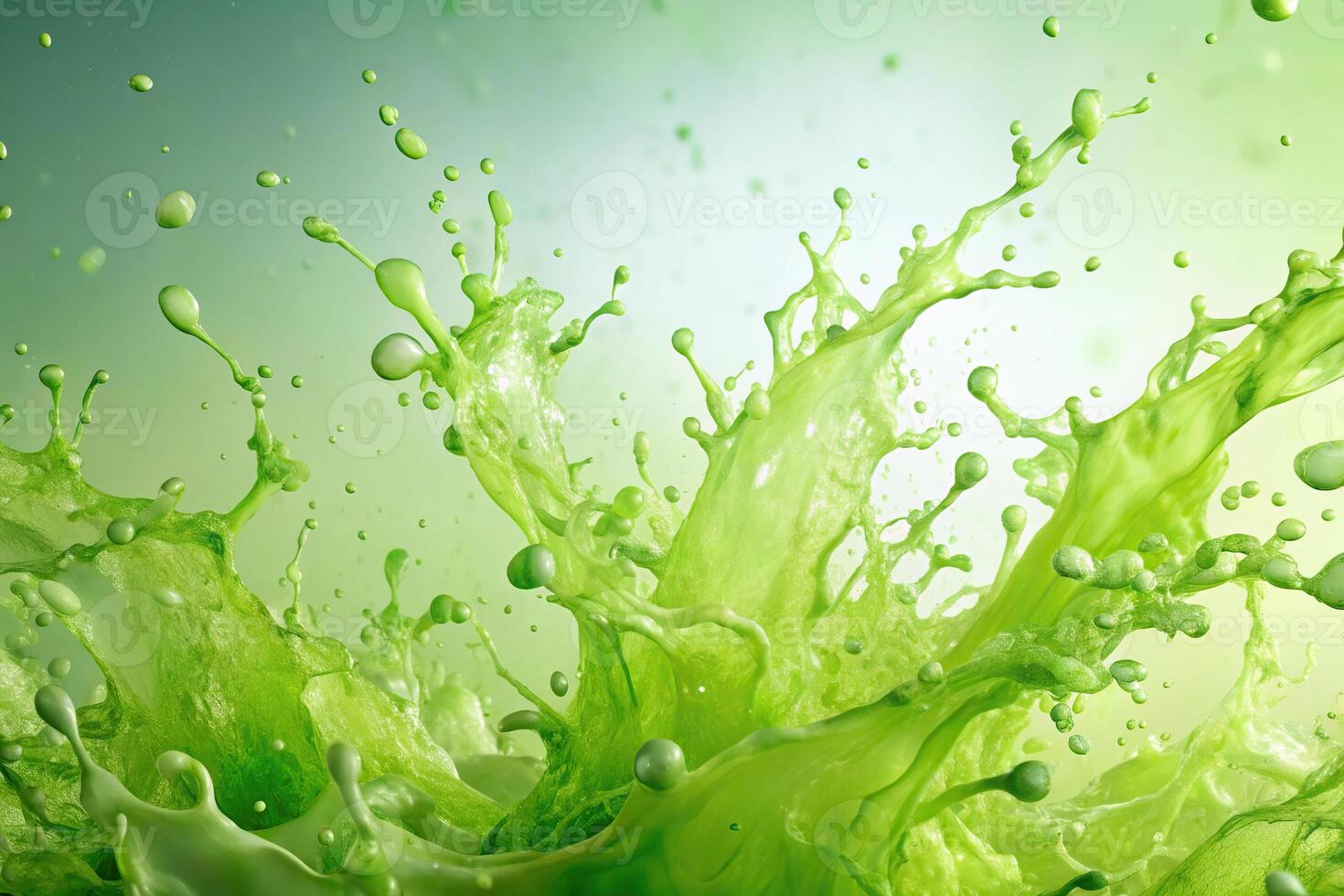 abstract light green splashes background from a high angle view photo